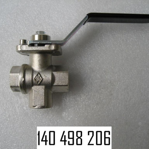 140498206 - MU 3WEGE BALL VALVE 1/4"" PN10 25, MS/NI, T BALL, KEY